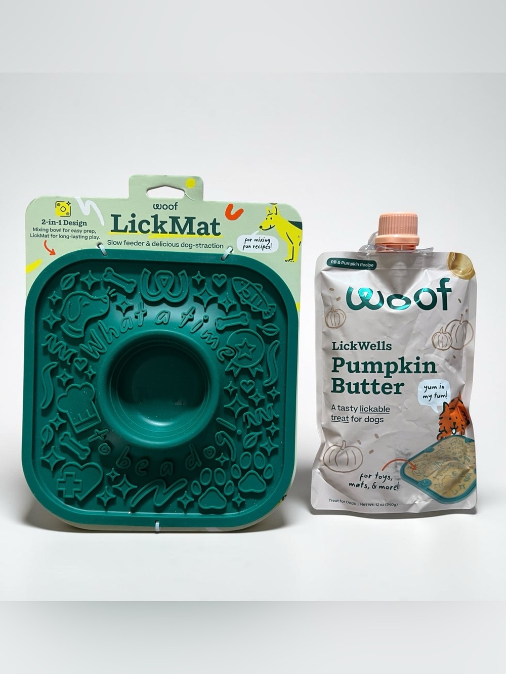 Woof LickMat and Treat Tray Set